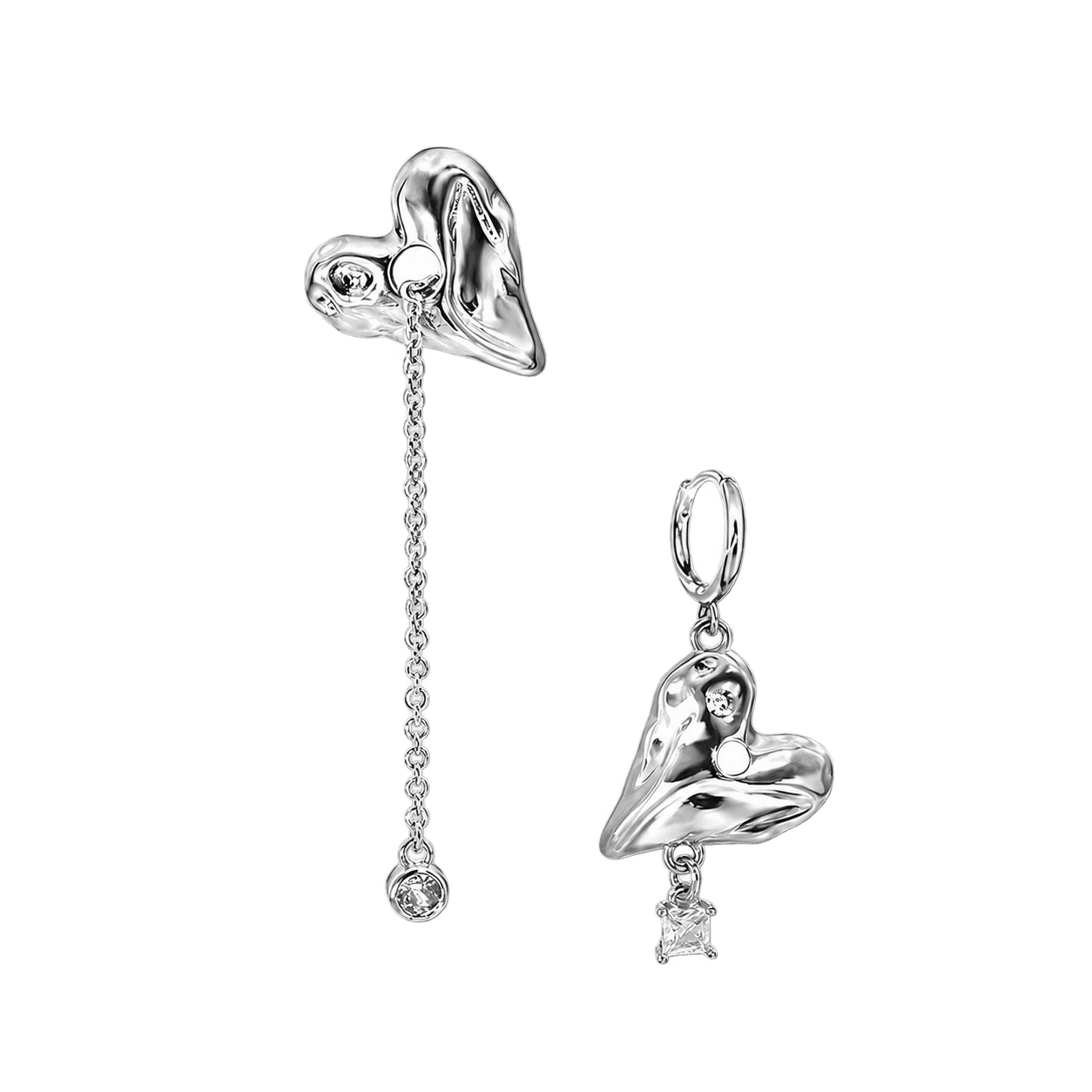 Silver Cascade Earrings in Silver