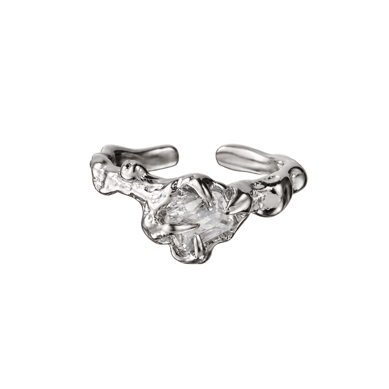 Clearwater Flow Ring in Silver and White