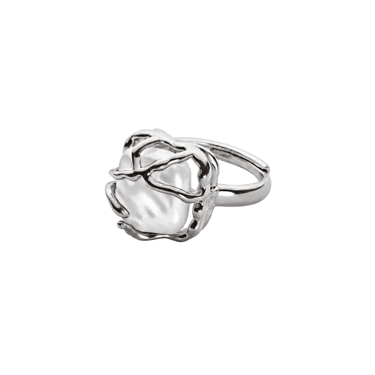 Petal Flow Ring in Silver