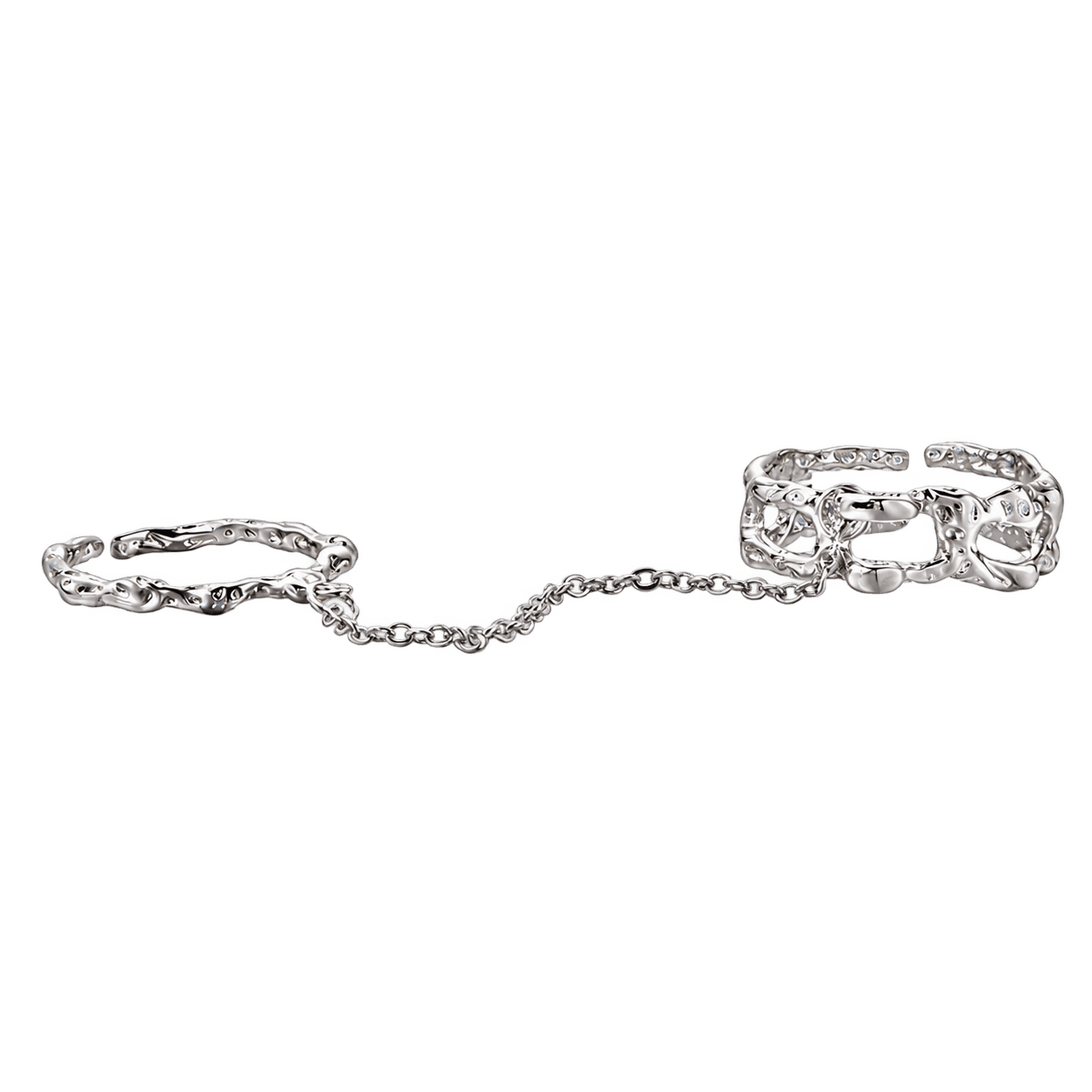 Silver Chain Link Ring in Silver